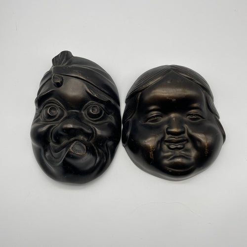 Hyottoko & Okame Mask Set - Wabisabi Mart